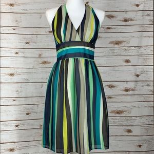 Banana Republic Striped Halter Top Dress